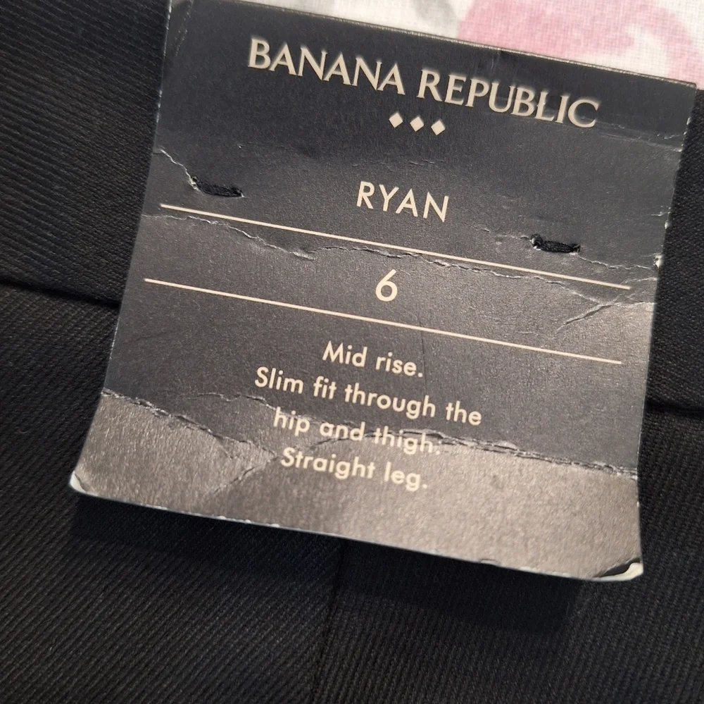 Banana Republic Ryan Black Slacks NWT